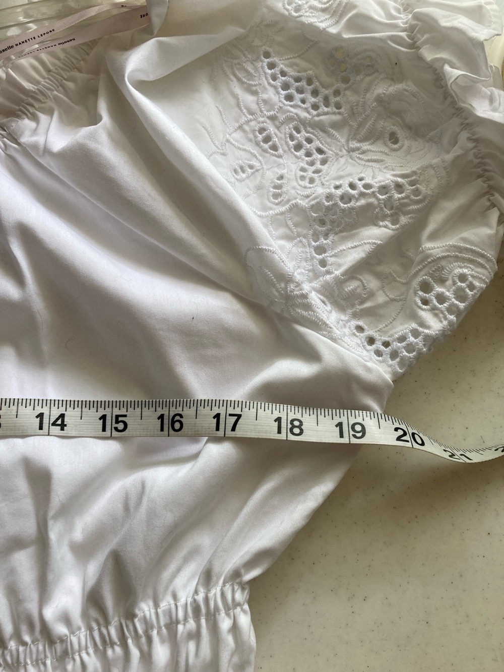 Nanette Lepore White Eyelet Puff Sleeve Maxi Dress NWOT - Picture 7 of 9